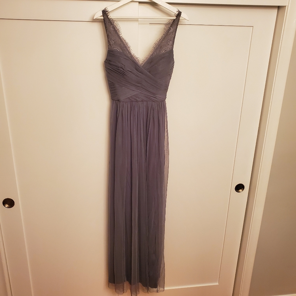 BHLDN Hitherto Fleur Dress - Pewter (Size 8, Grey)